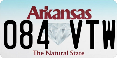 AR license plate 084VTW