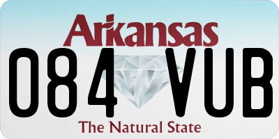 AR license plate 084VUB