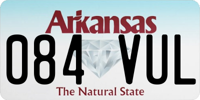 AR license plate 084VUL