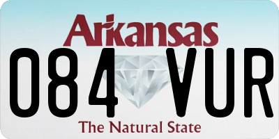 AR license plate 084VUR