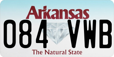AR license plate 084VWB