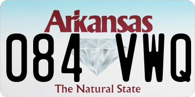AR license plate 084VWQ