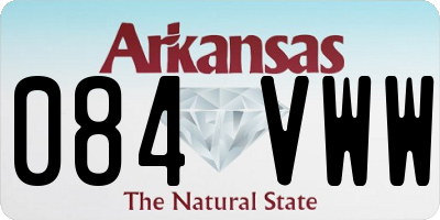 AR license plate 084VWW