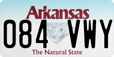 AR license plate 084VWY
