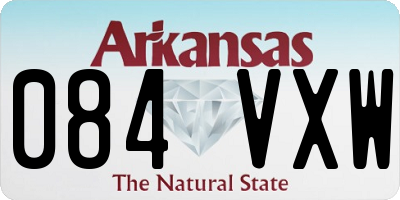 AR license plate 084VXW