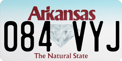 AR license plate 084VYJ