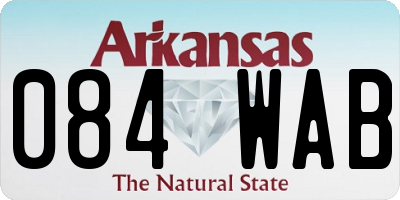 AR license plate 084WAB