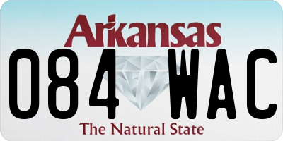 AR license plate 084WAC