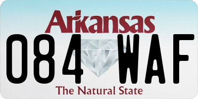 AR license plate 084WAF
