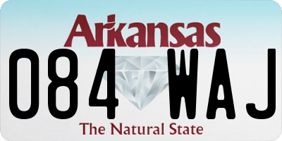 AR license plate 084WAJ