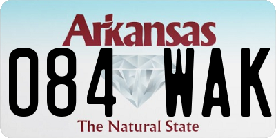 AR license plate 084WAK