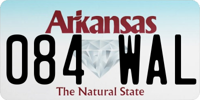 AR license plate 084WAL
