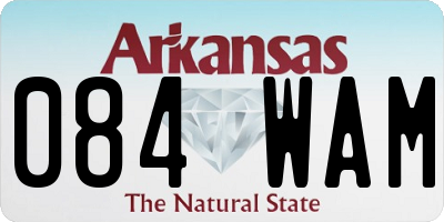 AR license plate 084WAM