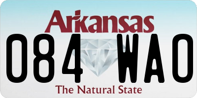 AR license plate 084WAO