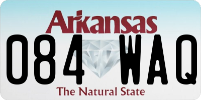 AR license plate 084WAQ