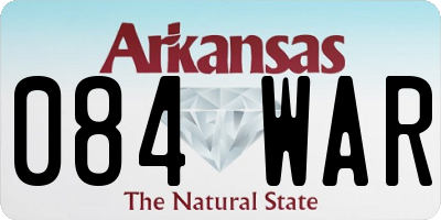 AR license plate 084WAR