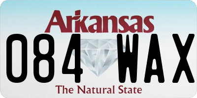 AR license plate 084WAX
