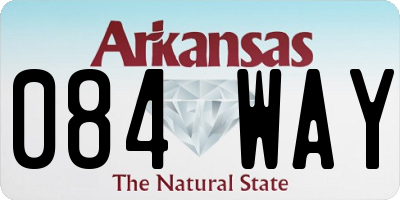 AR license plate 084WAY