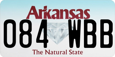 AR license plate 084WBB