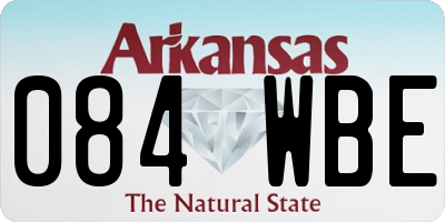 AR license plate 084WBE