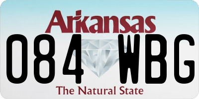 AR license plate 084WBG
