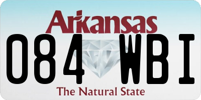 AR license plate 084WBI