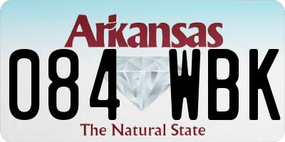 AR license plate 084WBK
