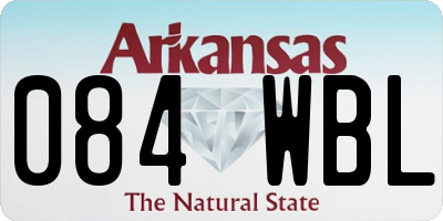 AR license plate 084WBL