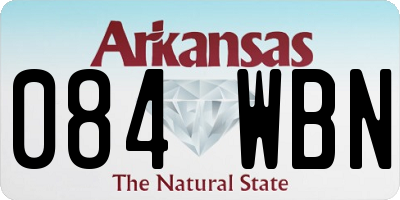 AR license plate 084WBN