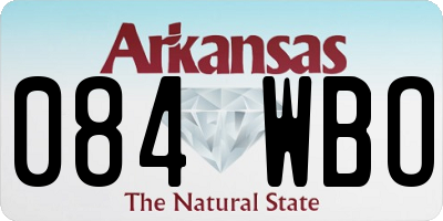 AR license plate 084WBO