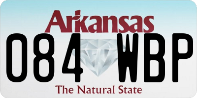 AR license plate 084WBP