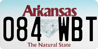 AR license plate 084WBT