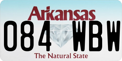 AR license plate 084WBW