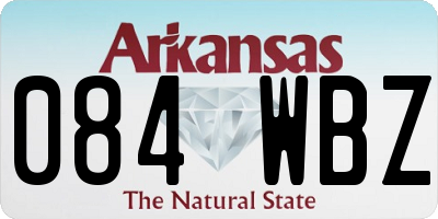 AR license plate 084WBZ