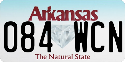 AR license plate 084WCN