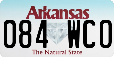AR license plate 084WCO