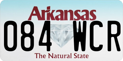 AR license plate 084WCR