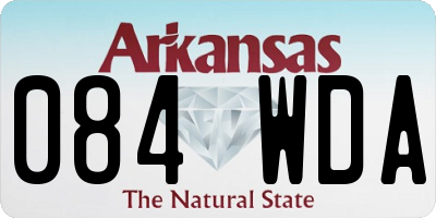 AR license plate 084WDA