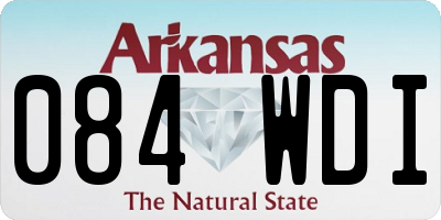 AR license plate 084WDI