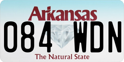 AR license plate 084WDN