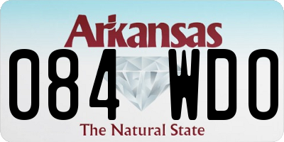 AR license plate 084WDO