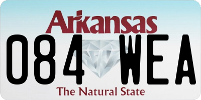 AR license plate 084WEA