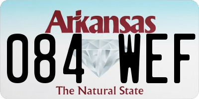 AR license plate 084WEF
