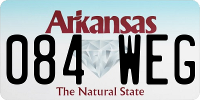 AR license plate 084WEG