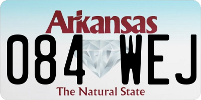AR license plate 084WEJ