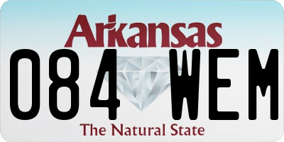 AR license plate 084WEM