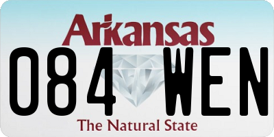 AR license plate 084WEN