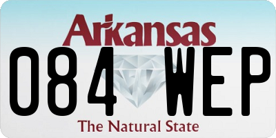 AR license plate 084WEP
