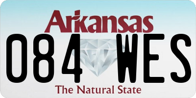 AR license plate 084WES