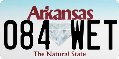 AR license plate 084WET